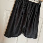 Victoria's Secret Vtg Y2K Victoria’s Secret Black Satin Skirt Lace Trim Sz Medium Tulip Photo 7