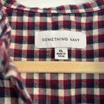Something Navy  Cropped Flannel Top Photo 5