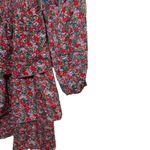 Btfbm LongSleeve Floral Red Tiered Stretch short Boho Cottagecore Women dress XL Size undefined Photo 3
