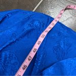 NEW Ronny Kobo Bernice Satin Blue Long Sleeve Faux Wrap Midi Dress Large L NWT Photo 13