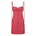 Rat & Boa Fia Red Floral Printed Mini Dress Womens Small New Photo 14