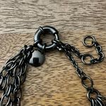 J.Crew clear lucite gunmetal chunky statement bib necklace special occasion Photo 3