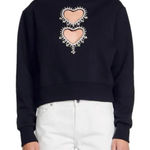 Sandro NWT Lova Embellished Cutout Sweatshirt Size 0 Photo 0