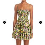 AQUA  Floral Print Mini‎ Dress Smocked Waist Summer Cocktail Party Dress Photo 1