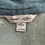 Old Navy  XSP The Boyfriend Shirt long sleeve collared button down denim women's Photo 6