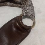 Hobo International Brown & Cream Stingray Print Glazed Leather Shoulder Handbag Photo 6