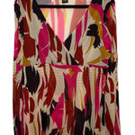 BCBGMAXAZRIA ‎ Retro Babydoll Bell Sleeve Blouse Pink Size XL Business Casual Y2K Photo 0