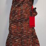 NWT Coucoo Backless Mini Orange Dress Tweed Size S Black Photo 0