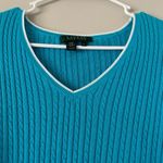 Ralph Lauren Blue Cable Knit V Photo 5