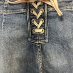 Mother Laced Hustler Ankle Jeans in One Smart Cookie Wash Boho Coastal Cowgirl Blue Size 26 Photo 7