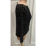 Women's Black Sequin‎ Spiked Pullover Sweater Size S/M Whimsigoth Grunge Goth Photo 5