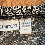 Chico's  A Line Elastic Waist Skirt-Black Tan Pattern-Size 0 (Small) Photo 4