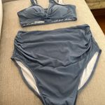 Summer  Mae Maternity Swimsuits Maternity One Piece Bathing Suit With Ruffled One Shoulder Photo 2