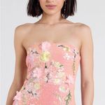 Windsor  Pink Strapless Embellished Gown with Slit Photo 5