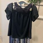 Gypsies moon dust soft loose pants w/a navy blue off shoulder blouse LC brand Size undefined Photo 0