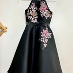 XScape Floral Embroidered Illusion Fit&Flare Dress Photo 1