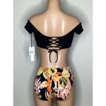 Robin Piccone New.  high waisted floral bikini. Medium. Retails $210. Photo 4