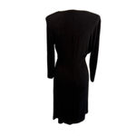Traveler's | Black Faux Wrap Midi Dress Chico's Size 1 US Size 8 Medium Photo 2