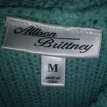 Allison Brittney  M Green Eucalyptus Cowl Neck Knit Pullover Sweater Top Photo 3