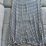 Enough about me gray & black striped T shirt dress Photo 3