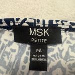 MSK Navy and White Patterned Dress Blue Size undefined Photo 2