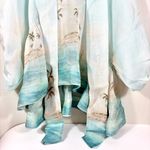 Zimmermann Seascape Illuminate Billow Organza Mini Dress Blue Silk Linen XS NWT Photo 11