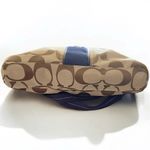 Coach Crossbody Signature Foldover - Khaki/Navy F23304 Jacquard Tote Photo 6