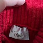 FLAWED Roam Red Blythe Off the Shoulder Sweater Size Medium $218 Photo 6