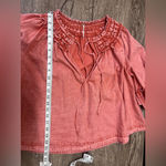 Free People Mineral Wash AINSLEY Denim Top size small Photo 5