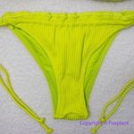 New! Set! It's Now Cool x Free People the frill tri eco neon lime rib bikini, S Green Photo 10
