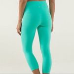 Lululemon Wunder Under High Rise Crops Bali Breeze Roll Down Crop Leggings 8 Photo 3