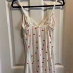 White and Red Heart Print Women's Nightgown Photo 1