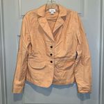 Loft Peach Orange Cotton Button Front Jacket size 4 Photo 0