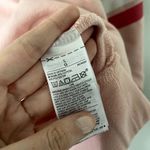 Gap light pink striped long sleeved fleece crewneck cotton top warm barbiecore Photo 4