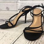 via spiga Pavlina Strappy Sandal in black satin 3.75" heel size 7 Photo 0