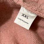 Cozy & Chic XXL Pink, White & Gray Cardigan – Soft Knit, Open Front Pink Photo 4