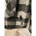 BB Dakota wool plaid open cardigan poncho black and gray size medium Photo 3