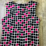 Voir Voir Size 10 Sleeveless Block Print Back Zippered Dress Photo 6