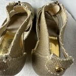 Michael Kors  Damita Metallic Gold Wedges Sandals Zip Up Front Size 7 Photo 9