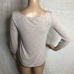 American Eagle  Beige Lace Front 3/4 Sleeve Top Photo 2