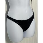 SHAN Velours Onyx Black Velvet Bikini Set Size 8‎ Triangle Top & Bottom Swimsuit Photo 6