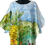 Hand painted tropical top by M. Savignano White Size undefined Photo 1