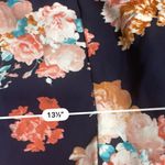 fab'rik  Navy Blue Pink Floral Halter Romper Photo 4