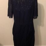 Navy Sparkle Dress Blue Size 10 Photo 0