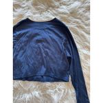 SKIMS Soft Lounge Ringer Long Sleeve Crop Top Navy Multi Size 2X Photo 7