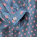 Levi Strauss & Co Women's Paisley Print Collared Shirt Blouse Navy Blue Size 1X Photo 4