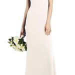 After Six  Bow Neck Crepe Gown Ivory Halter Dress, Size 10 New with Tag Photo 8