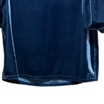 Free People BLUE Claudia Velvet Mock Neck short sleeve bohemian Top Size XS Photo 5