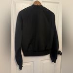 Pam & Gela  Women's Black Full Zip Bomber Jacket Size M Photo 1