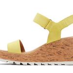 Sorel Wedge Sandals, Platform Yellow Suede Leather Shoes Size 9.5M New w/o Box Photo 4